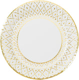 Porcelain Gold 9” Paper Plates (8 ct) - A Gifted Solution