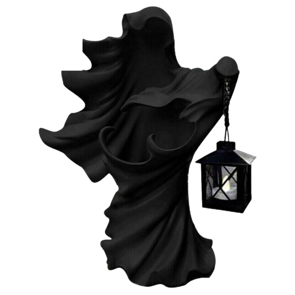 Grim Reaper Figurine with Solar Lantern