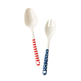 My Mind's Eye Stars and Stripes Bamboo Serving Spoon and Fork