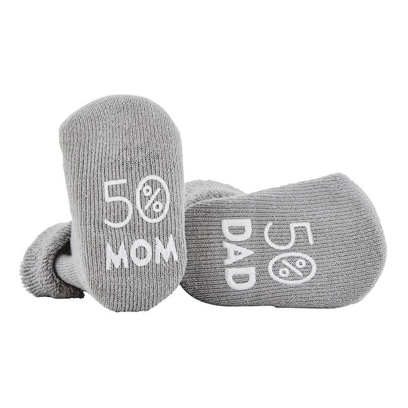 50% Mom 50% Dad Infant Socks - Main Image