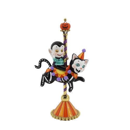 Carnival Vampire on Cat Carousel Figurine