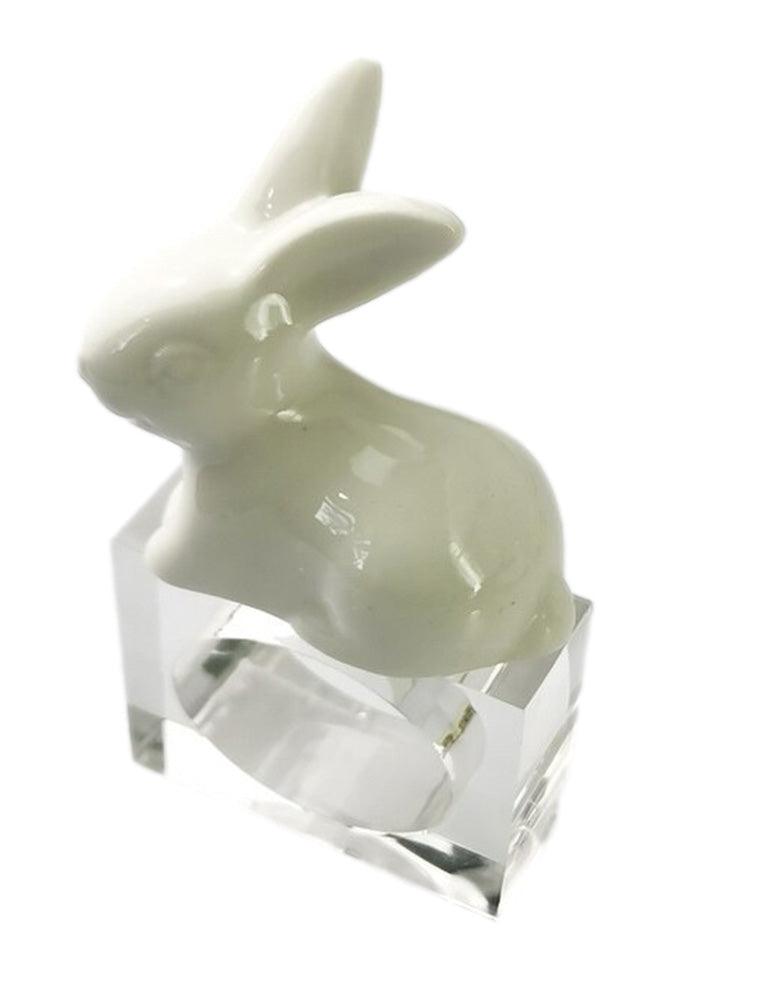 Ceramic Bunny Napkin Rings (Set/4)