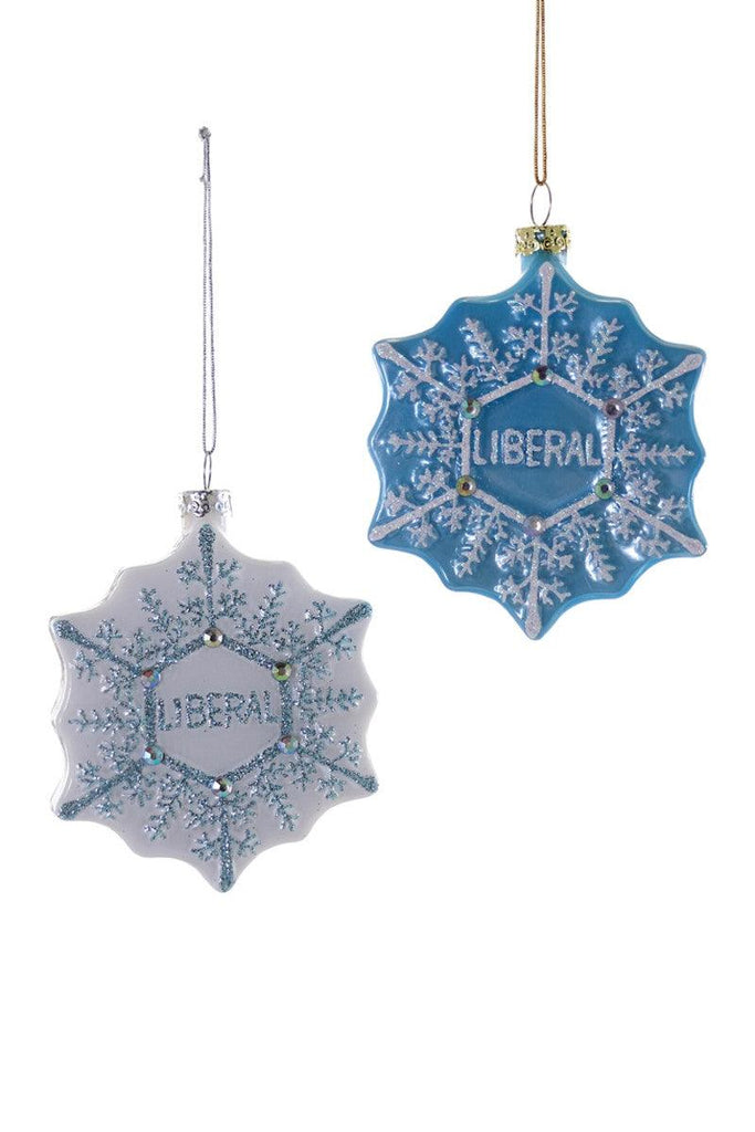 Liberal Snowflake Ornament Set of 2
