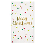 Slant Collections Gold Foil Merry Christmas Polka Dot Paper Guest Towels - A Gifted Solution