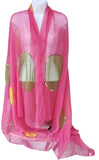 Pink chiffon and sequin shawl