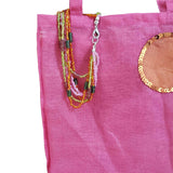 Pink Sarong with Matching Bag and Bracelet - A Gifted Solution