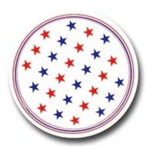 Red and Blue Stars Dinner Paper Plates
