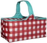 Red and White Check Picnic Tote Basket - A Gifted Solution