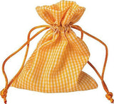 Orange Gingham Party Favor Bags