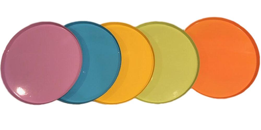 Multicolor Steel Serving Trays Set of 5