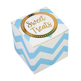 Neviti Pattern Works Blue Chevron Sweet Treats Favor Boxes - A Gifted Solution