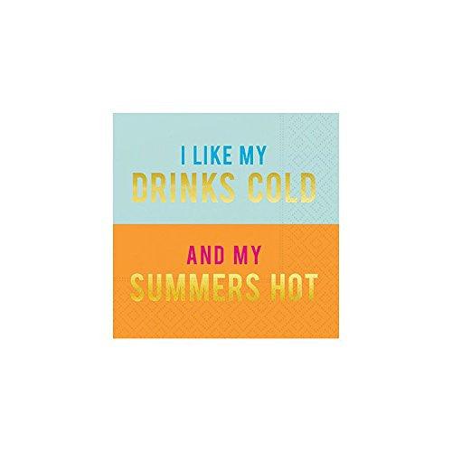 Drinks Cold and Summers Hot Paper Beverage Napkins