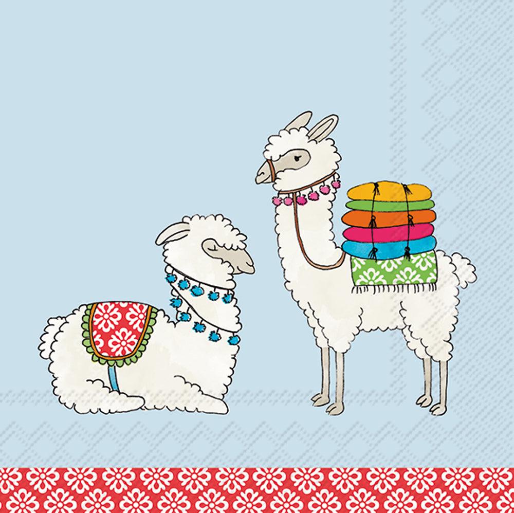 Happy Llamas Beverage Paper Napkins