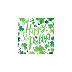 Happy St. Patrick Day Green Foil Paper Napkins