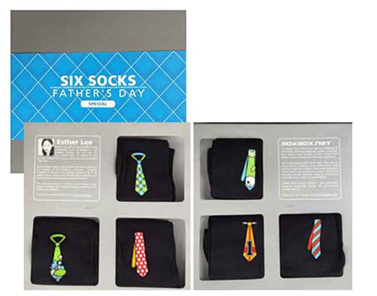 Father's Day Socks Gift Box Set (6 pairs)