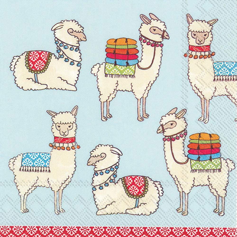 Happy Llamas Luncheon Paper Napkins