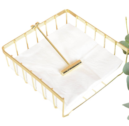 Gold Wire Paper Napkin Holder