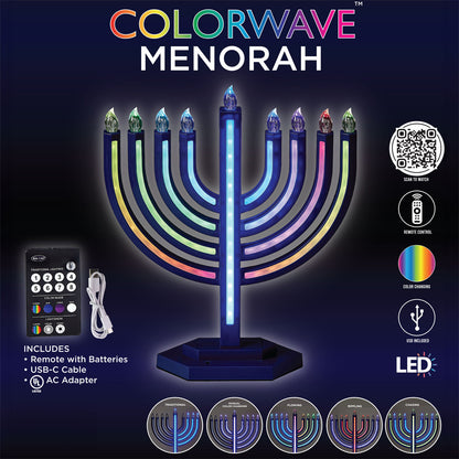 LED Menorah With Color Changing Lights