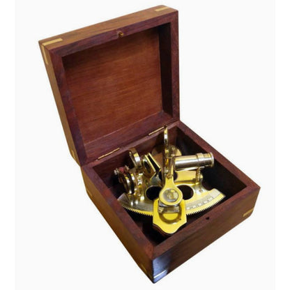 Scout's Brass Sextant 4" with Rosewood Box