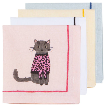 Danica Feline Cat Fine Cocktail Napkins