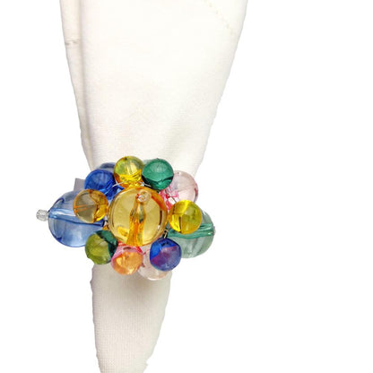 Pastel Beads Napkin Rings (Set/4) - A Gifted Solution