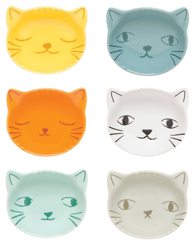 Purrfect Cat Shaped Small Bowl Set
