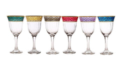 Classic Decor Color Wine Glasses Set