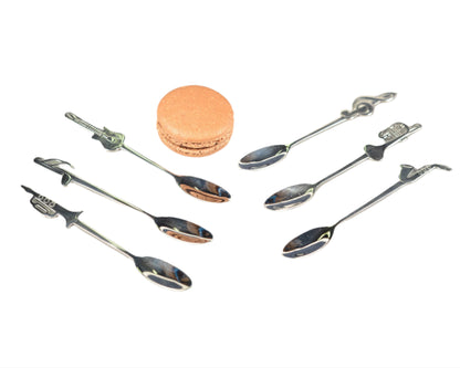 Musical  Instruments and Notes  Teaspoons  Set of 6