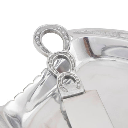 Horseshoe Shaped Cheese Plate with Knife