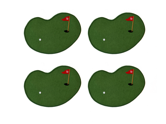19th Hole Golf Linen Cocktail Napkins Set of 4