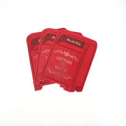 Letters to Santa Mail Box Die-Cut Paper Beverage Napkins