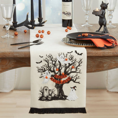 Happy Halloween Tree Table Runner