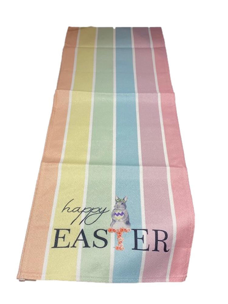 Easter Pastel Stripe Table Runner