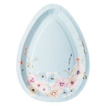 Pastel Color Egg Shape Paper Plates