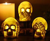 See No Evil, Hear No Evil, Speak No Evil LED Skull Set - A Gifted Solution
