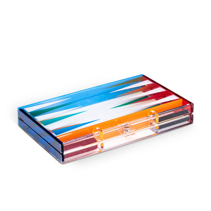 Multicolor Acrylic Backgammon Set