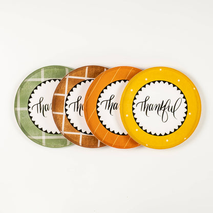 Harvest Thankful Paper Dessert Plates