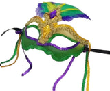 Mardi Gras Purple Gold Green Mask
