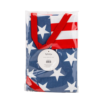 Red Blue and White Stars Apron