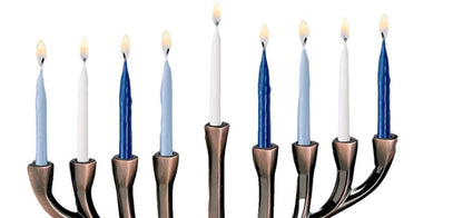 Blue and White Hanukkah Candles - A Gifted Solution