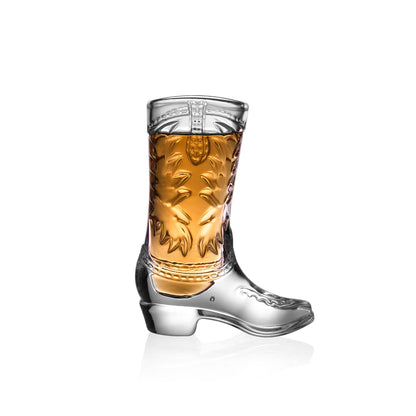 Cowboy Boot Crystal Shot Glass Set of 2