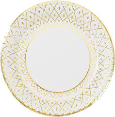 Talking Tables Porcelain Gold  9 inch Paper Plates (8 ct)