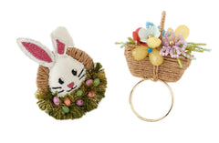 One Hundred 80 Degrees Bunny and Basket Napkin Rings