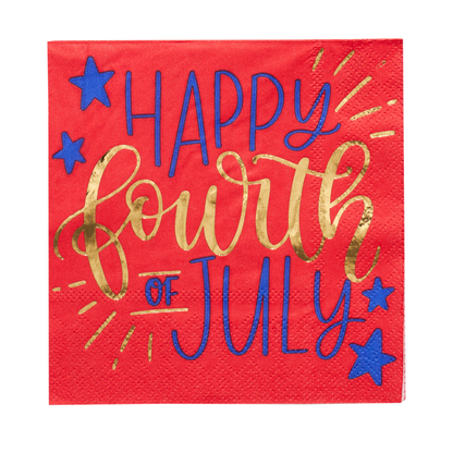 Fireworks and Freedom Paper Beverage Napkins