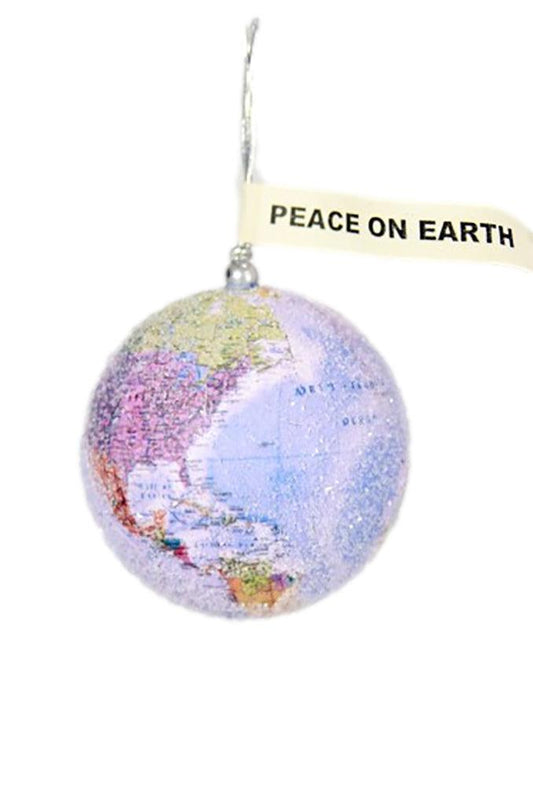 Cody Foster Glitter Peace Globe Ornament