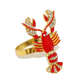 Red Lobster Napkin Rings (Set/4)