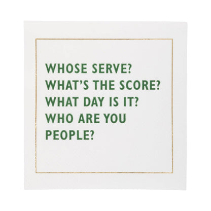 Pickleball Sayings Paper Cocktail Napkins