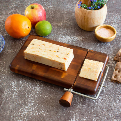 Acacia Wood Serving Board with Cheese Slicer