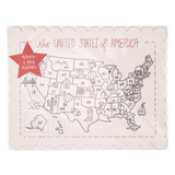 Color the USA Map Paper Placemats
