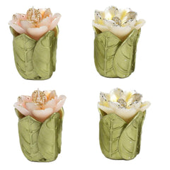 Flower Tealight Candle Set/4 - A Gifted Solution